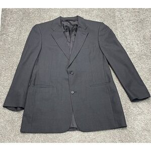 Hart Schaffner Marx Charcoal Gray Solid Blazer HSM 100s Men's 42R‎ Very Nice